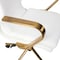 Flash Furniture White LeatherSoft Office Chair with Gold Arms GO-21111B-WH-GLD-GG - alternate 7